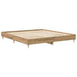 Bed Frame No Mattress Artisan Oak 200x200 cm Engineered Wood 3328707