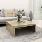 ZNTS Coffee Table Sonoma Oak 100x100x35 cm Engineered Wood 808570