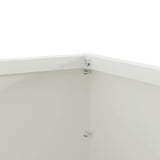 Lawn Edging 6 pcs White 60 x 60 x 13 cm Steel 874733