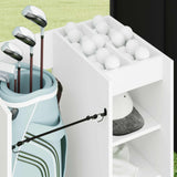 Golf Cabinet with Wheel Plain White 65 x 45 x 98 cm 899447