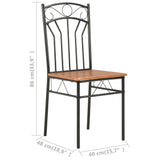 Dining Chairs 2 pcs Brown MDF 281399