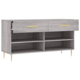 Shoe Bench Grey Sonoma 102x35x55 cm Engineered Wood 829730