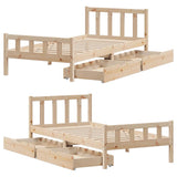 Bed Frame without Mattress 90x190 cm Single Solid Wood Pine 3301565