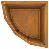Corner Planter Rusty 30 x 30 x 50 cm Weathering steel 883681