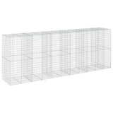 Gabion Basket with Cover 550x100x200 cm Galvanised Iron 3295234