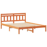Bed Frame Brown 160 x 200 cm Solid Pine Wood 872367