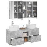 Bathroom Furniture Set 4 pcs Concrete Grey 3406906