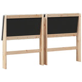 Upholstered Headboard Dark Grey 160 cm Solid Pine Wood 879385