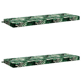 2-Piece Bench Cushions SOEST 2 pcs 100% Polyester Leaf Pattern 950345