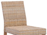 Dining Chair 2 pcs Natural 45 x 54 x 93 cm Solid Mahogany Wood 42012422