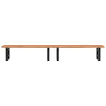 Basin Shelf Wall Mounted Steel and Solid Wood Beech 3302457