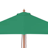 Garden Parasol Green Fabric, Laminated bamboo, Hardwood 150x200 cm 44534