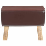 Bench 60 x 30 x 45 cm Real Leather Dark Brown 42042105