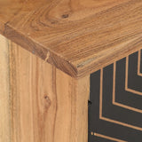 TV Cabinet 115x30x39 cm Solid Acacia Wood 322665