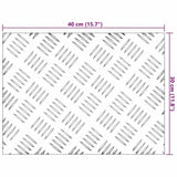 Checker Plates 4 pcs Silver 40 x 30 cm Aluminium 4104290