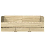 ZNTS Daybed with Drawers without Mattress Sonoma Oak 90x190 cm Single 3280827