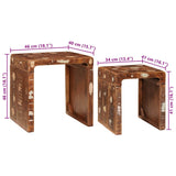 Nesting Tables 2 pcs Brown 46 x 40 x 46 cm Solid Reclaim Wood 4104560