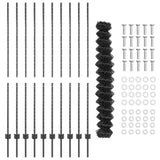 Fence and Post Grey 1.5 x 10 m Steel 3336271