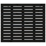 Wall Headboard Black 126x3x91.5 cm Solid Wood Pine 824682