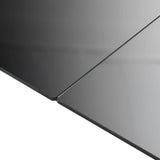 42788 Garden Table Black 150x90x74 cm Aluminium and Glass