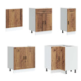 11 Piece Kitchen Cabinet Set "Porto" Old Wood Engineered Wood 3314909