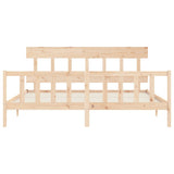Bed Frame without Mattress 200x200 cm Solid Wood Pine 3193356