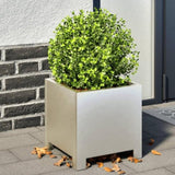 ZNTS Garden Planters 2 pcs 30x30x30 cm Stainless Steel 851194