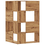 Corner Bookcase 4-Tier Artisian Oak 85x85x140 cm Engineered Wood 3307818