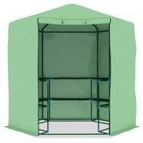 Greenhouse Green PE mesh fabric, powder-coated steel 227x223 cm 48166