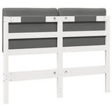 Upholstered Headboard White and Light Grey 120 cm 880192