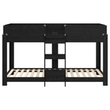 Bunk Bed for Kids Black Oak 80 x 200 cm Engineered Wood 3410524