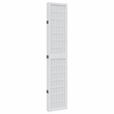 Room Divider 5 Panels White Solid Wood Paulownia 358791