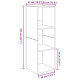 TV Cabinet Set Wall-mounted 4 pcs Artisan Oak 37 x 35 x 107 cm 3393524