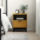 Bedside Cabinet "FLAM" 40x35x50 cm Solid Wood Pine 357812