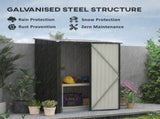 5.3 x 3.1ft Corrugated Steel Garden Shed - Black T3398P325303