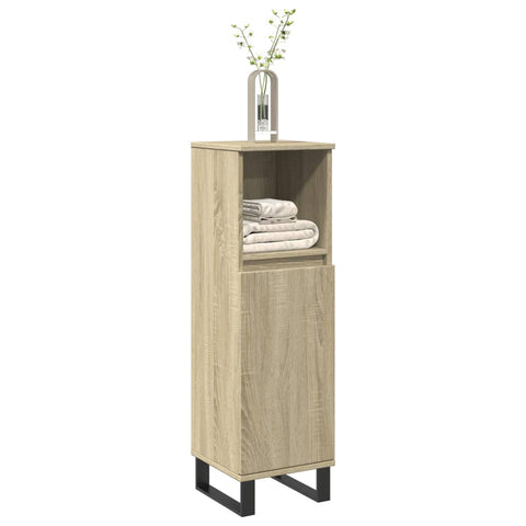 ZNTS Bathroom Cabinet Sonoma Oak 30x30x100 cm Engineered Wood 849672