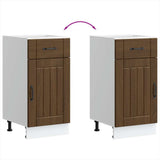 Kitchen Base Cabinet Lucca Brown Oak Engineered Wood 853714