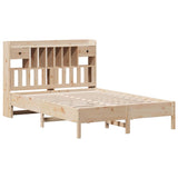 Bookcase Bed without Mattress 140x200 cm Solid Wood Pine 3322909