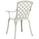 Bistro Set White Cast aluminium Medium Decorative Inlays 3070609