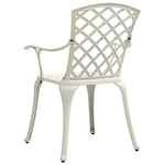 ZNTS 5 Piece Bistro Set Cast Aluminium White 3070609