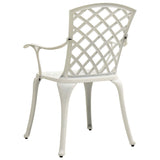 ZNTS 5 Piece Bistro Set Cast Aluminium White 3070609