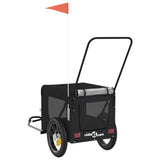 Pet Bike Trailer Black Oxford Fabric and Iron 93933