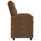 Dining Chairs with Wheels 2 pcs Brown 58 x 67 x 97 cm 42017861