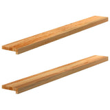 Window Sills 2 pcs Light Brown 140x15x2 cm Solid Wood Oak 4009131