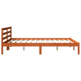 Bed Frame without Mattress Wax Brown 180x200 cm Super King Solid Wood Pine 844148