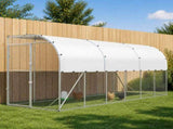 Against Wall Chicken Coop Silver 600 x 100 x 215 cm 3434707