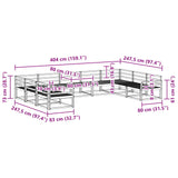 Outdoor Sofa Set 9 pcs Natural Solid Acacia Wood 3368167