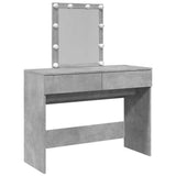 Dressing Table with LED Concrete Grey 100x40x130 cm 848195