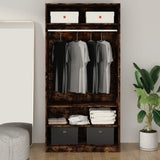 Wardrobe Smoked Oak 100x50x200 cm Engineered Wood 826614