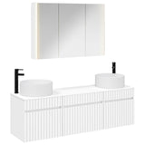 Bathroom Cabinet Set 4 pcs White 103.5 x 15.5 x 70 cm 3406663